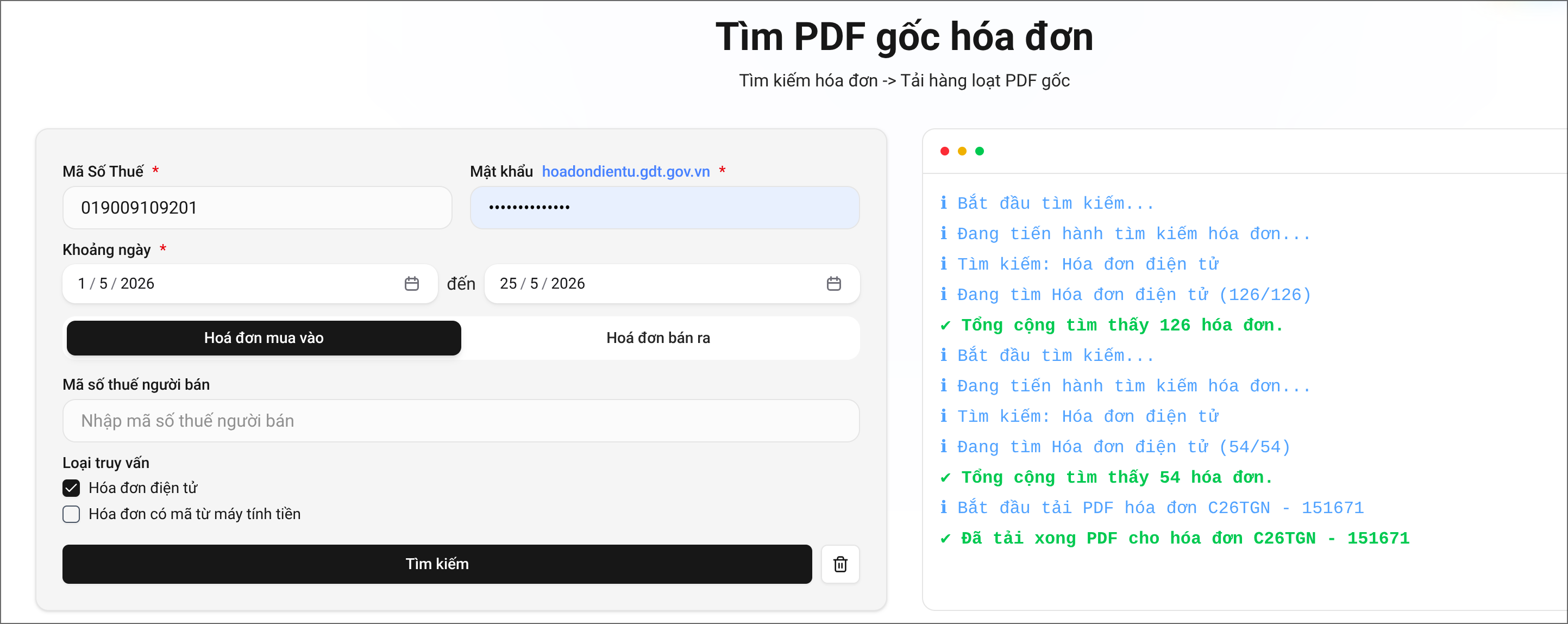 Công cụ PDF gốc